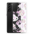 Stylish Anniversary Samsung® Clear Case adorned with floral designs, perfect for protecting your Galaxy S21 Plus.