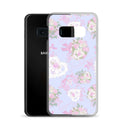 Stylish Anniversary Samsung® Clear Case featuring pastel floral design, perfect for protection and elegance.