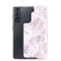 Stylish Anniversary Samsung® Clear Case with floral design, perfect for protecting your Galaxy S21 in elegance.