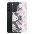 Elegant Anniversary Samsung® Clear Case with floral design, perfect for pastel outfits while offering solid protection.