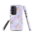 Stylish Anniversary Samsung® Tough Case featuring floral design, offering impact resistance and dual-layer protection.