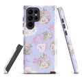 Stylish Anniversary Samsung® Tough Case features floral design, offering durability and protection for your phone.