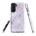 Stylish Anniversary Samsung® Tough Case featuring floral patterns, offering durability and impact protection for your phone.