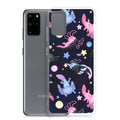 Protect your phone in style with the Axolotl Samsung® Clear Case, showcasing cute axolotls and vibrant colors.