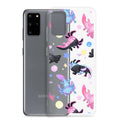 Colorful Axolotl Samsung® Clear Case showcases cute axolotls, protecting your phone with style and charm.