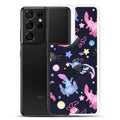 Colorful Axolotl Samsung® Clear Case showcases playful axolotls, adding style while protecting your phone from damage.