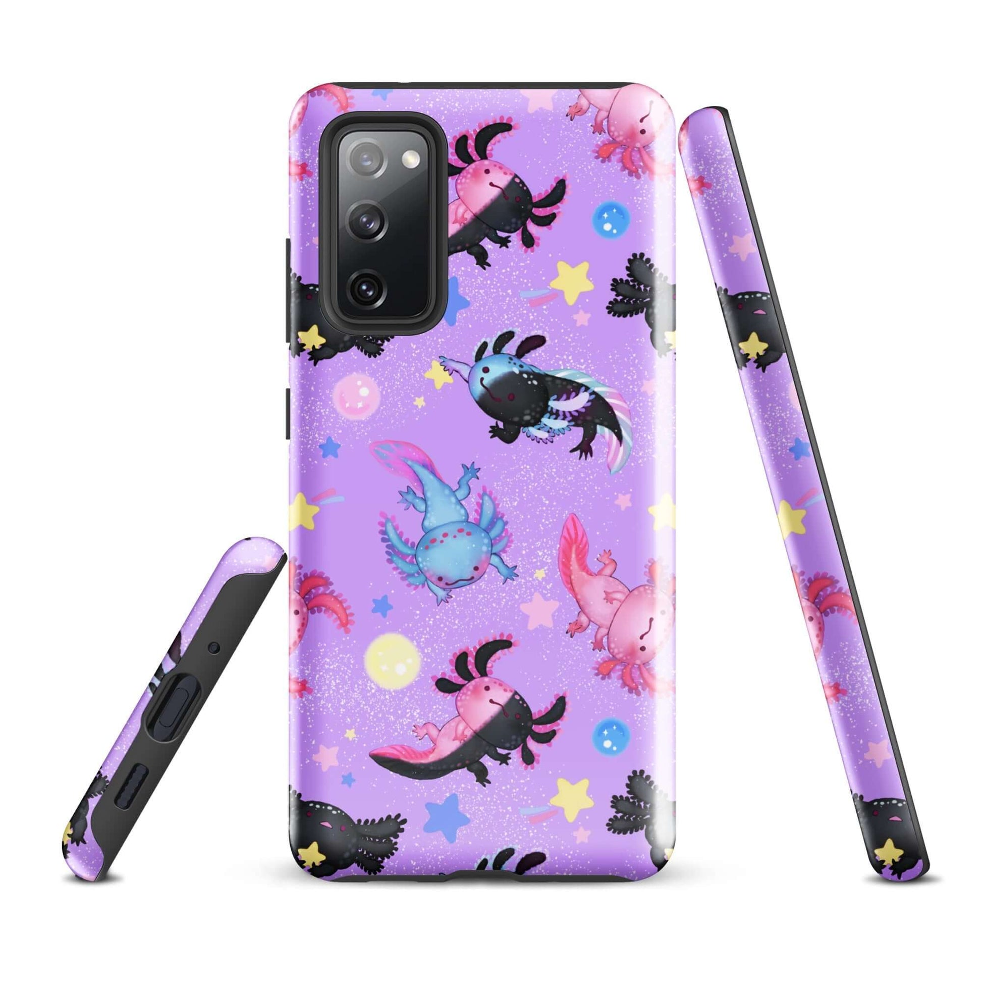Colorful Axolotl Samsung® Tough Case featuring cute axolotl designs for stylish and durable phone protection.