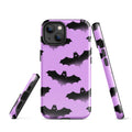 Stylish Aensland iPhone® Tough Case featuring a bat design, crafted for durable protection and impact absorption.