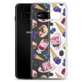 Sleek Berry Samsung® Clear Case featuring a dessert-themed design, perfect for summer phone protection.