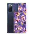 Sleek Berry Samsung® Clear Case showcasing dessert designs, perfect for summer phone protection from scratches and dirt.