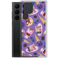 Stylish Berry Samsung® Clear Case featuring a fun dessert design, perfect for summer phone protection.