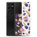 Sleek Berry Samsung® Clear Case showcases a fun dessert design, providing protection for your Galaxy S21 Ultra.