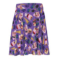 Vibrant Berry Skater Skirt featuring a fun print, perfect for summer outfits and all body types.