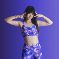 Stylish Berry Sports bra featuring a vibrant berry print, perfect for workouts and comfort.