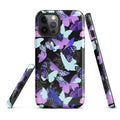 Butterfly iPhone® Tough Case featuring vibrant butterfly designs for stylish and durable phone protection.