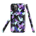 Stylish Butterfly iPhone® Tough Case with dual-layer protection and vibrant butterfly design for ultimate phone safety.