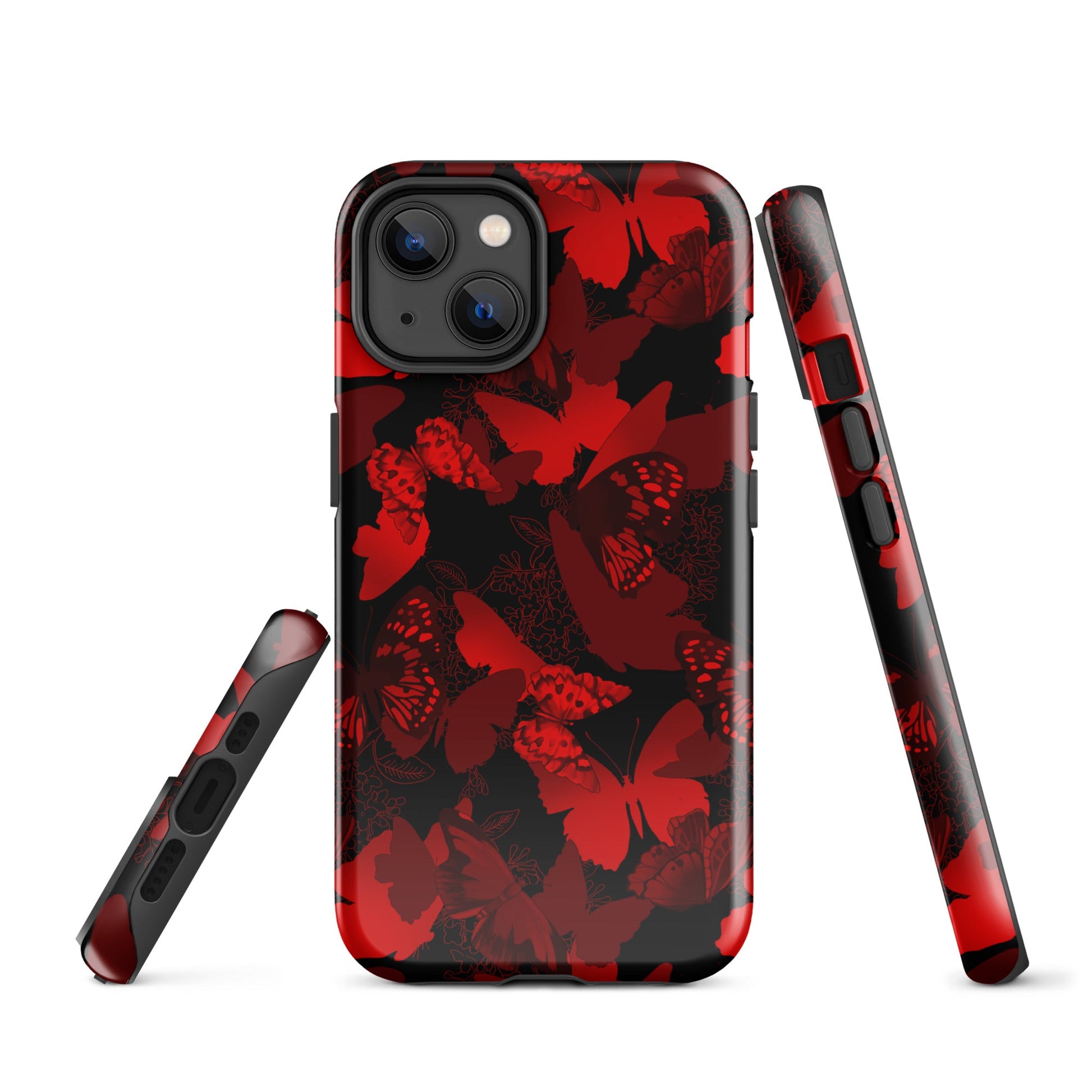 Protect your phone in style with the durable Butterfly iPhone® Tough Case featuring a striking butterfly design.