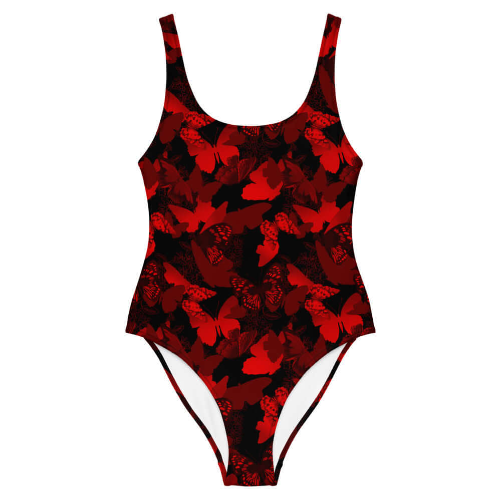 Colorful Butterfly One-Piece Swimsuit featuring a unique butterfly print, perfect for showcasing your best features.