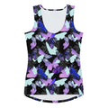 Stylish Butterfly Tank Top featuring vibrant butterfly prints, perfect for a feminine yet strong workout look.