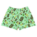 Choco Mint Athletic Short Shorts feature a refreshing mint design, perfect for comfort and style during workouts.