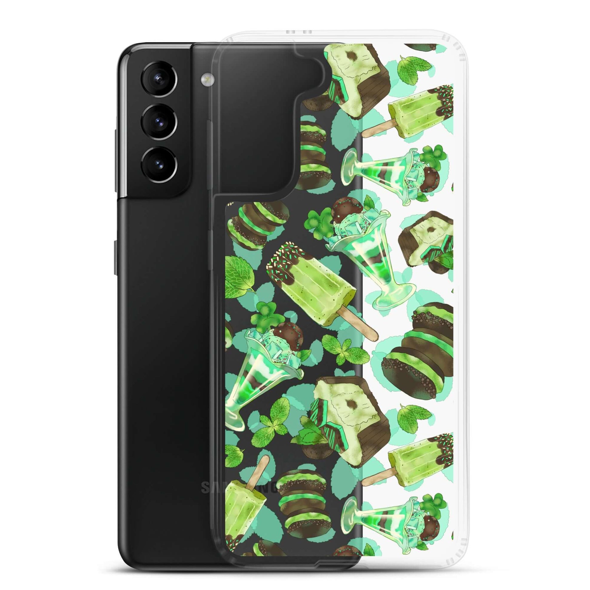 Brighten your day with the Choco Mint Samsung® Clear Case, featuring a fun design and durable protection for your phone.