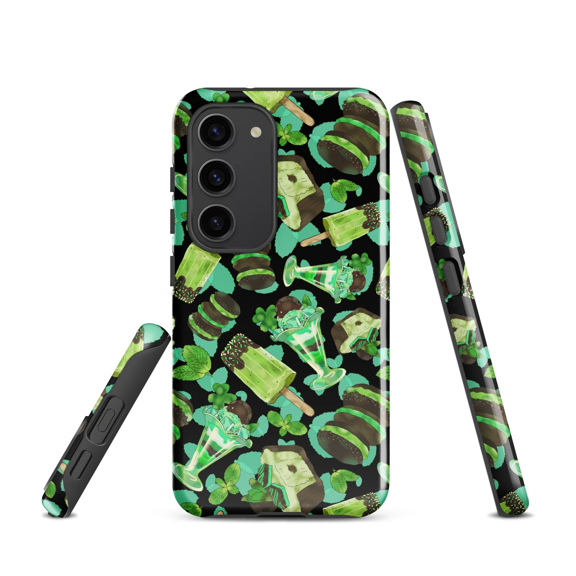 Choco Mint Samsung® Tough Case features a stylish design, providing impact resistance and dual-layer protection for your phone.
