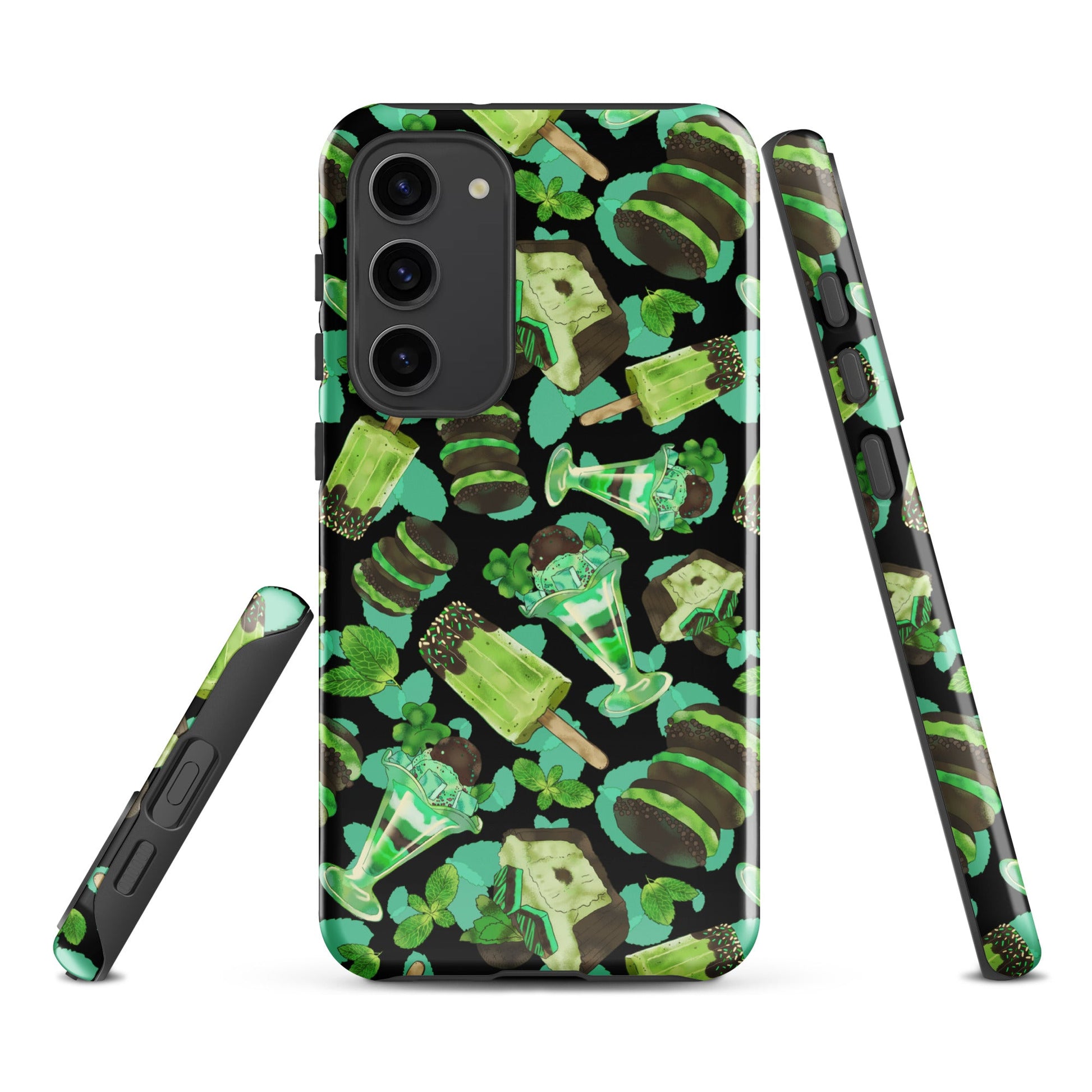 Choco Mint Samsung® Tough Case featuring vibrant mint designs for stylish protection and durability.