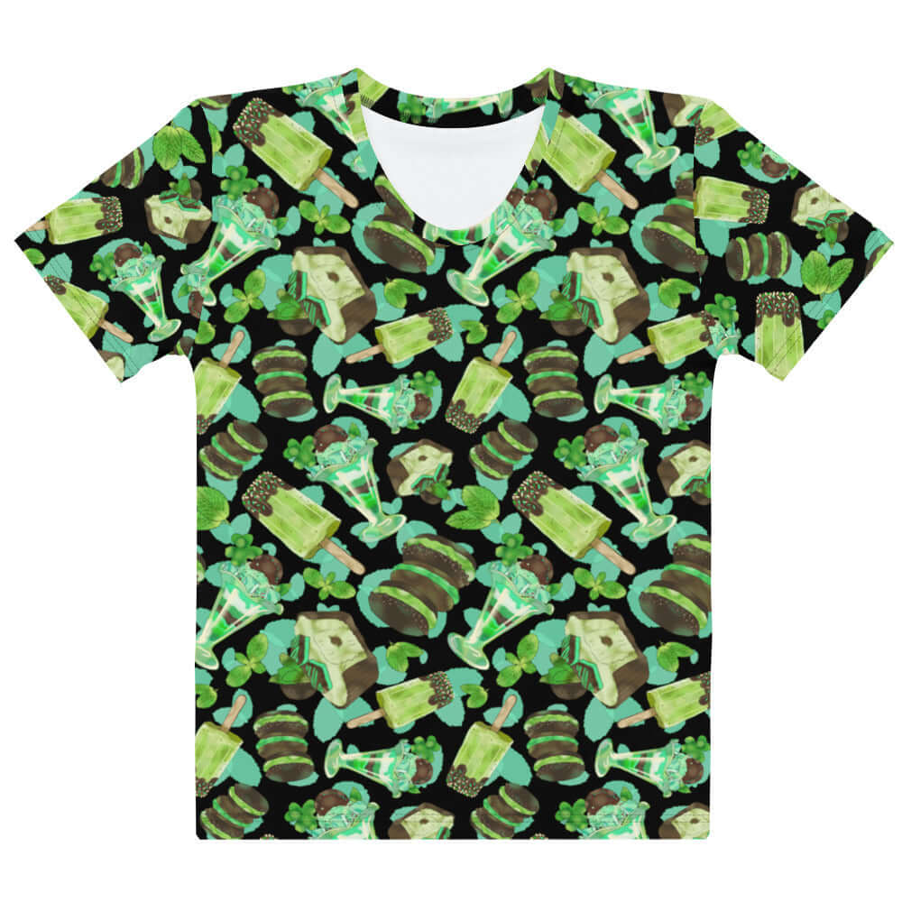 Choco Mint T-shirt features a vibrant design perfect for summer, ideal for gym or casual wear.
