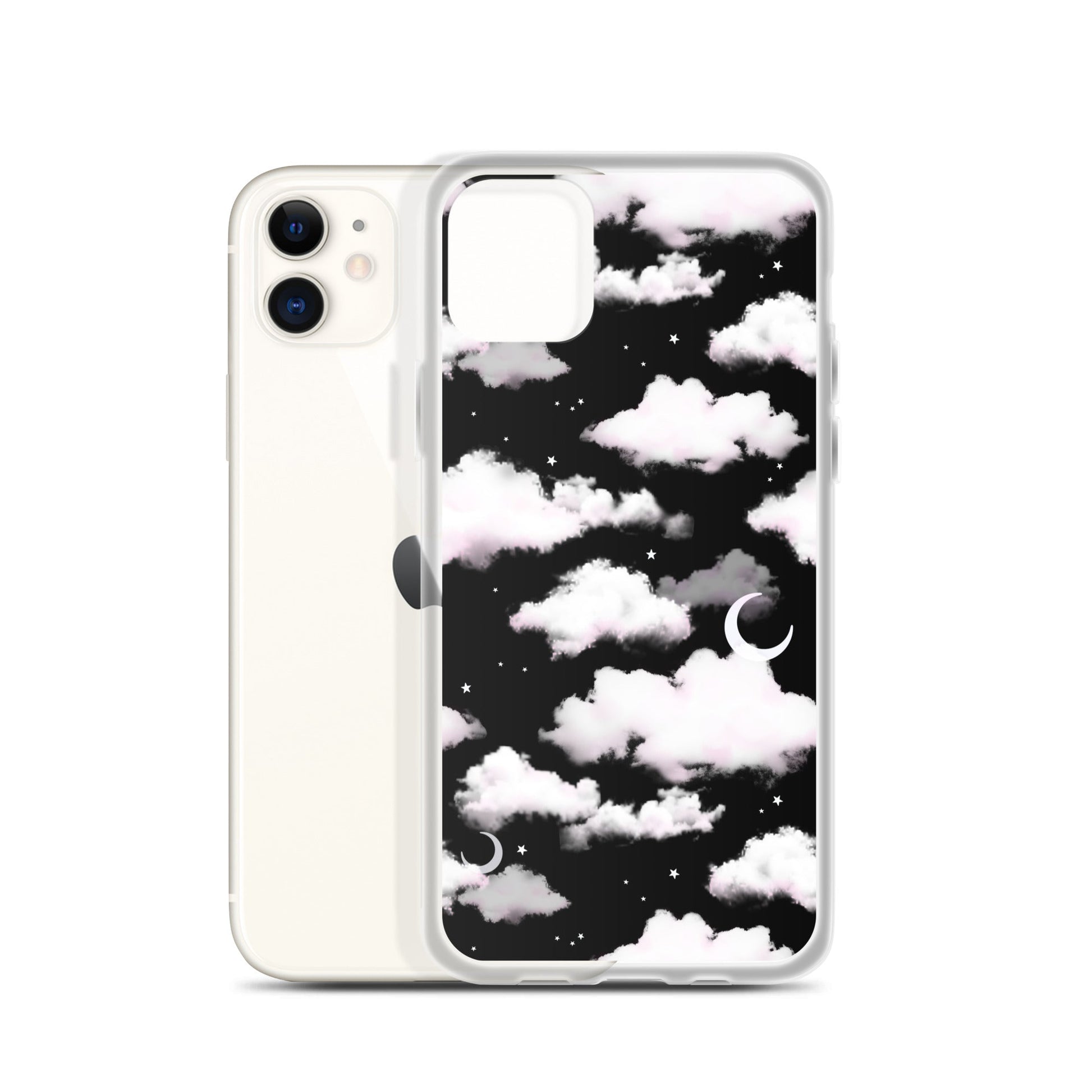 Sleek Cloudy Sky iPhone® Clear Case with flexible sides to protect your phone from scratches and dust. Perfect fit.