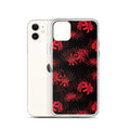 Sleek Higanbana iPhone® Clear Case showcasing vibrant floral design, protecting your phone from scratches and dirt.