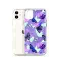 Sleek Butterfly iPhone® Clear Case featuring colorful butterflies, protecting against scratches and dirt with flexible design.