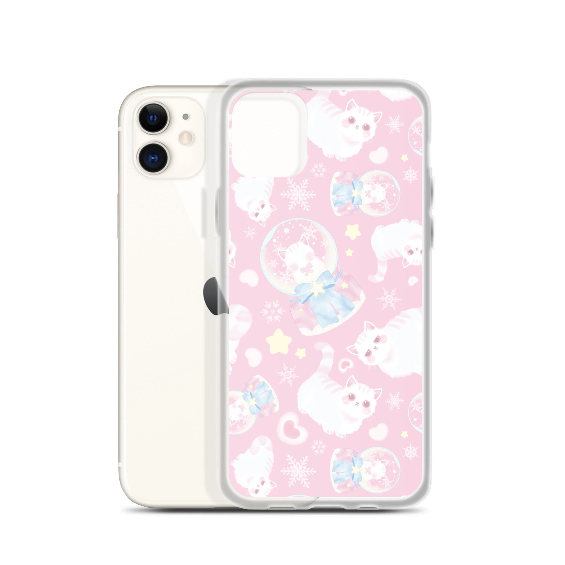 Sleek Snow Kitten iPhone® Clear Case protects from scratches and dust with flexible, stylish design. Perfect for pet lovers!