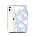 Protect your iPhone® stylishly with the Snow Kitten iPhone® Clear Case, featuring a cute design and easy access ports.