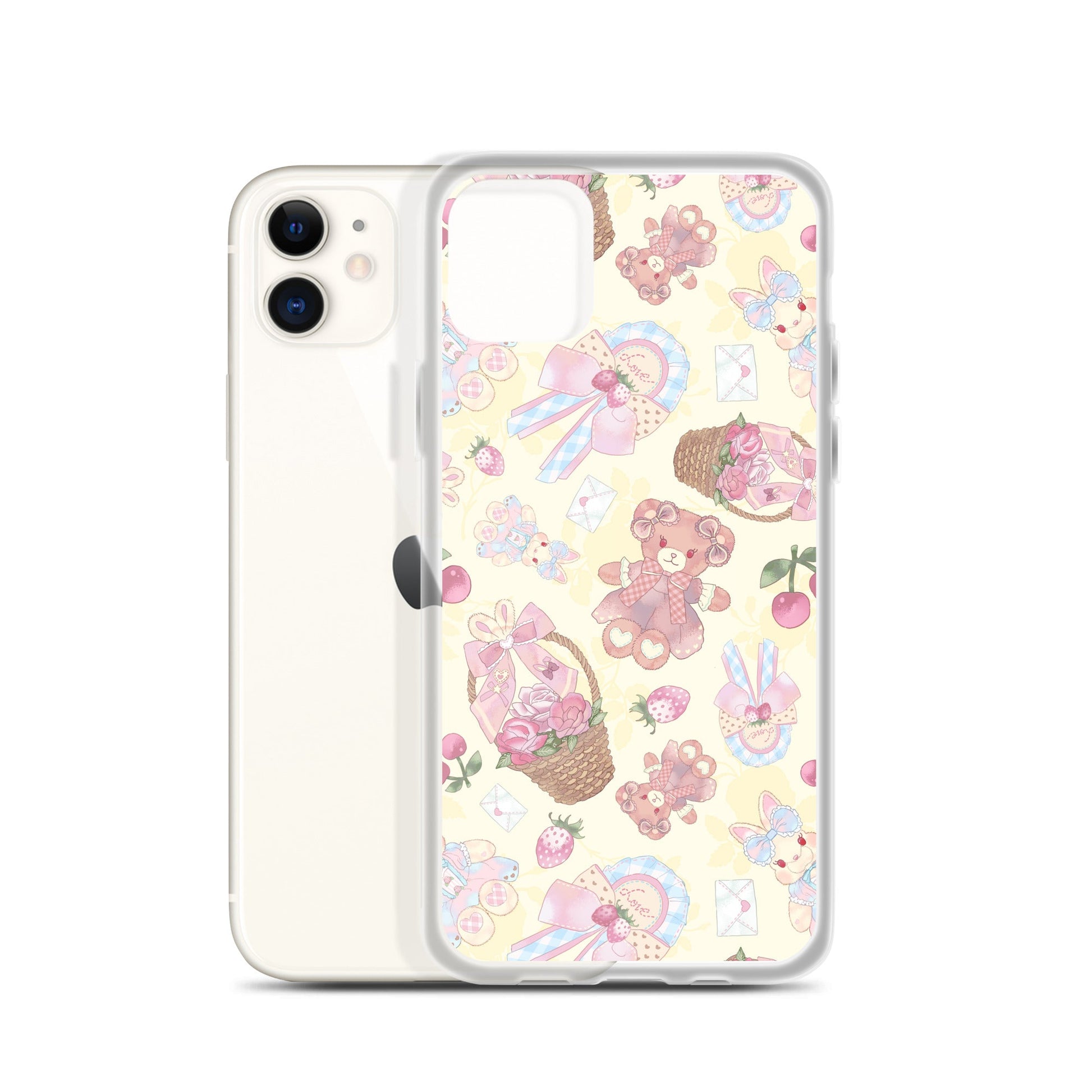 Sweet Teddy iPhone® Clear Case features a whimsical design, protecting your phone with style and durability.