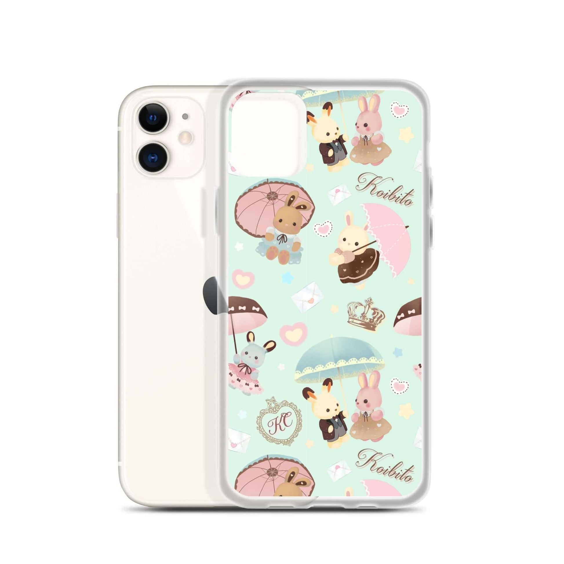 Sleek Parasol Bunny iPhone® Clear Case offers style and protection against scratches and dirt. Perfect for your phone!