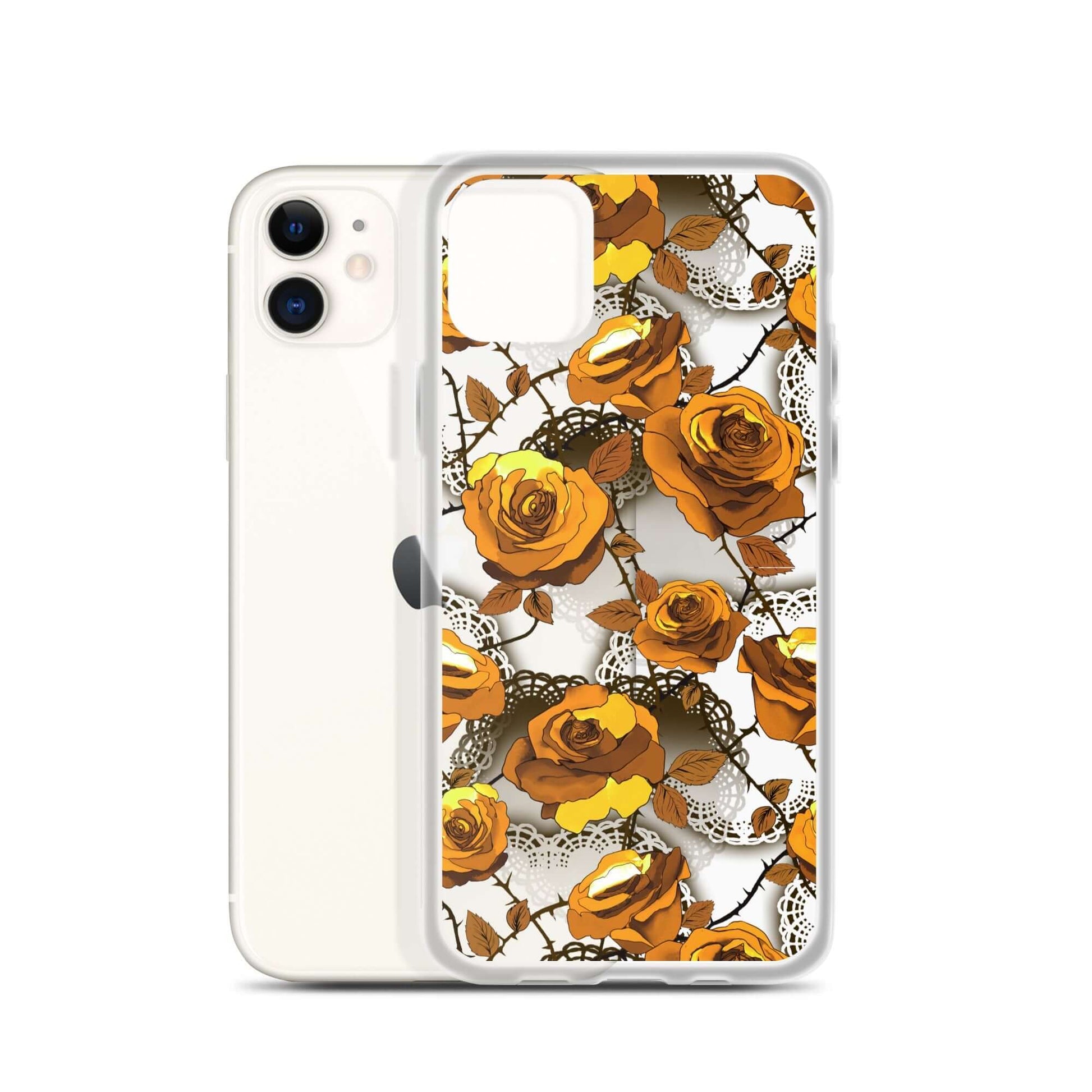 Stylish Enchanted Rose iPhone® Clear Case (Transparent) offers durable protection and a beautiful design for your phone.