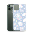 Protect your phone in style with the Snow Bunny iPhone® Clear Case, featuring a cute rabbit design and flexible sides.
