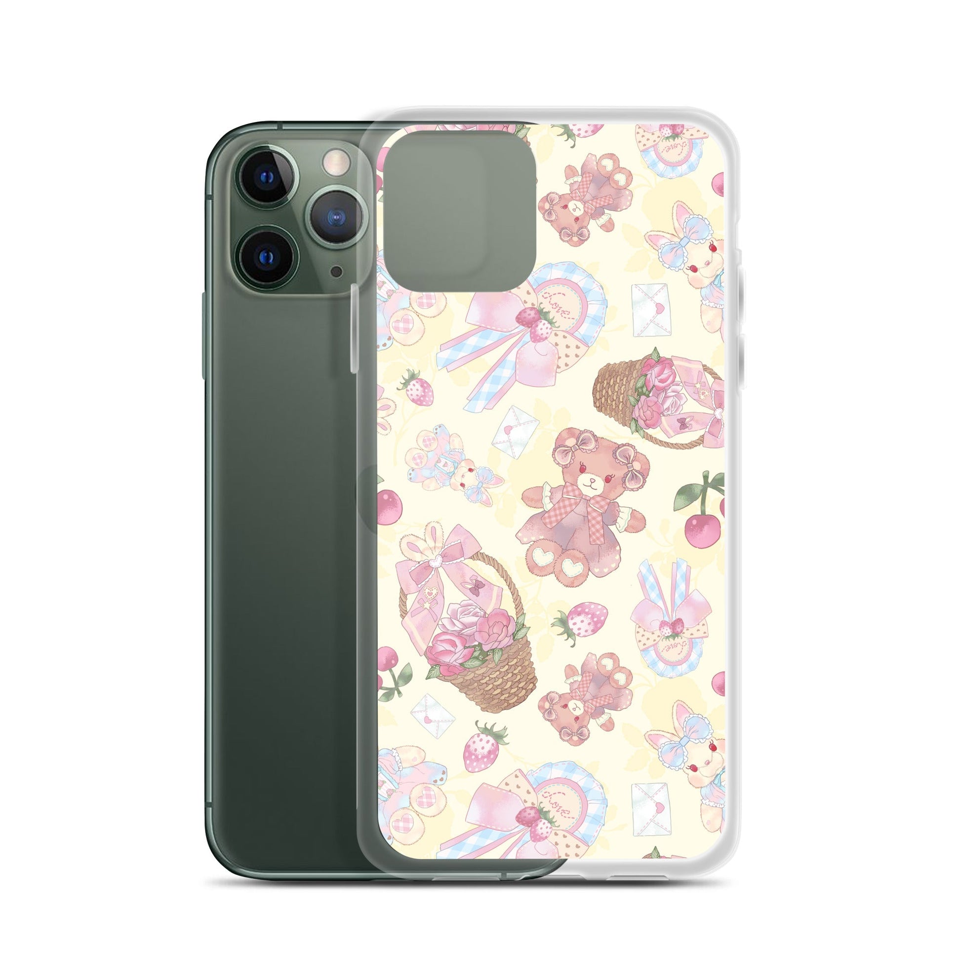 Protect your iPhone® in style with the Sweet Teddy iPhone® Clear Case, showcasing a charming teddy bear design.