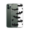 Morrigan iPhone® Clear Case showcases a sleek design with bat graphics, protecting your phone stylishly.