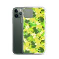Kero-kero iPhone® Clear Case featuring vibrant frog designs, offering stylish protection against scratches and dirt.
