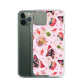Colorful Matsuri iPhone® Clear Case showcasing vibrant designs, offering protection against scratches and dirt.
