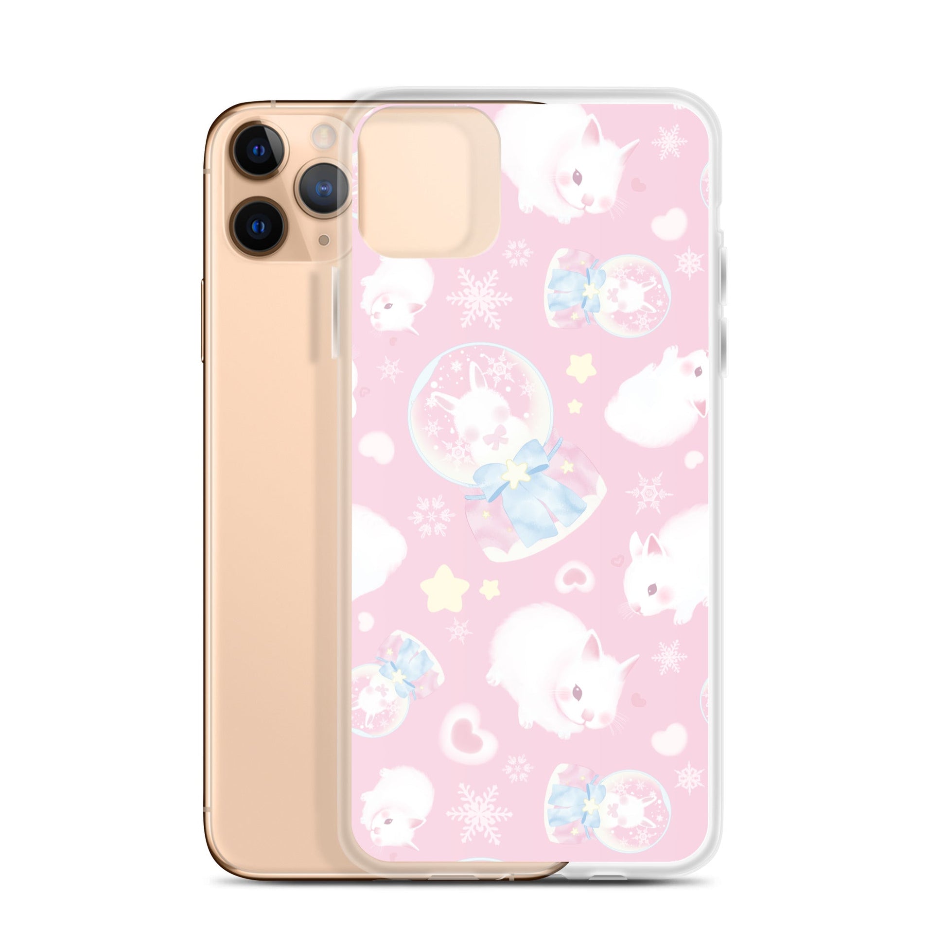 Stylish Snow Bunny iPhone® Clear Case with flexible design, protecting against scratches and dust, perfect for your device.