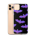 Stylish Morrigan iPhone® Clear Case featuring bat design, protects against scratches and easy to handle.