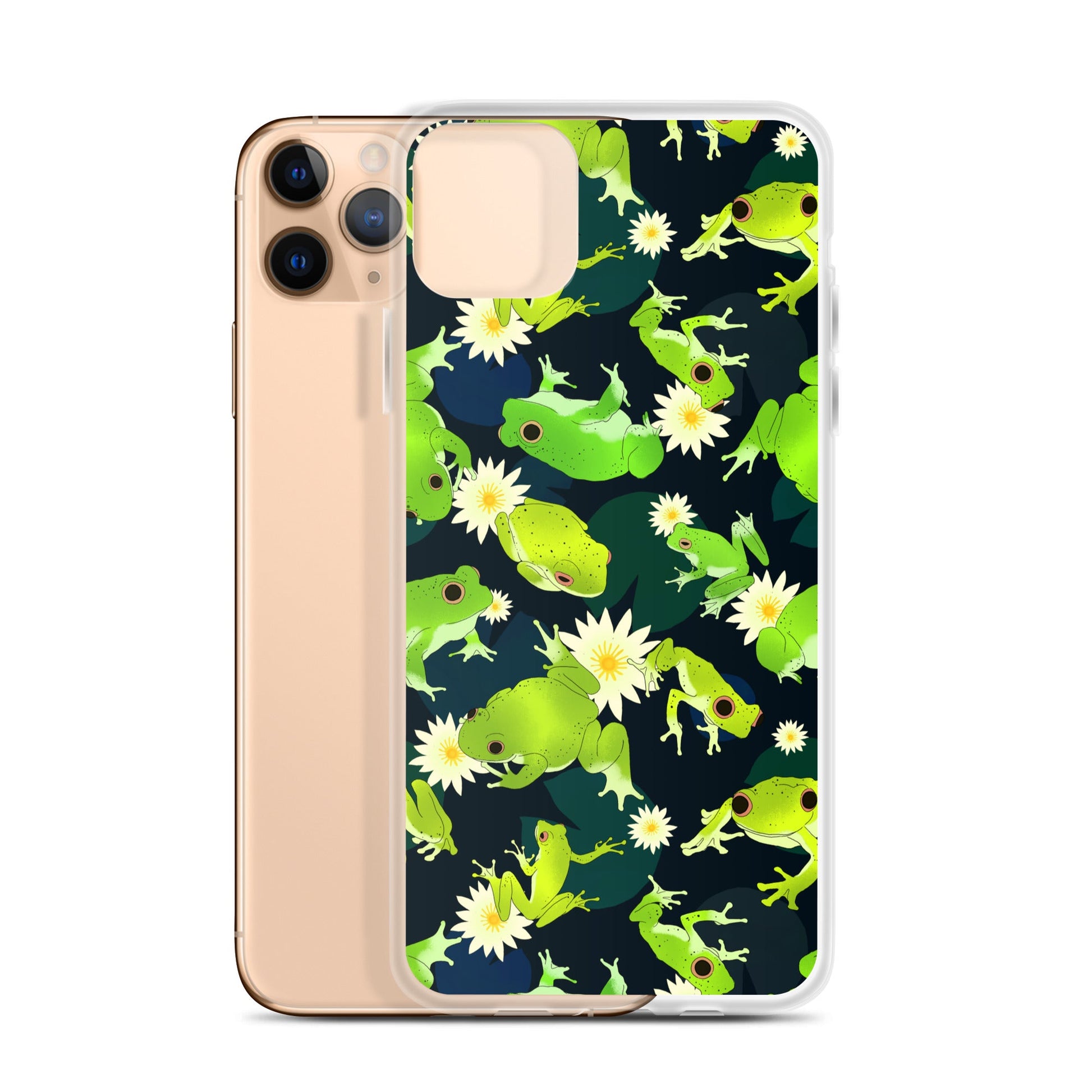 Protect your phone stylishly with the Kero-kero iPhone® Clear Case featuring vibrant frog designs.