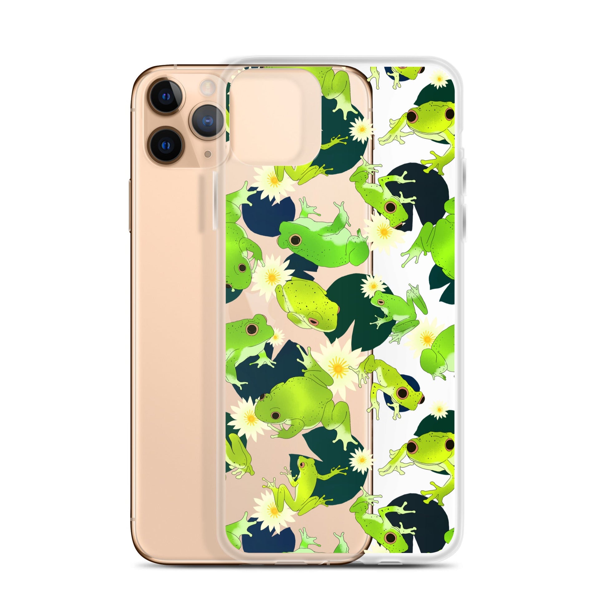 Sleek Kero-kero iPhone® Clear Case offers protection from scratches and dirt with a stylish frog design.