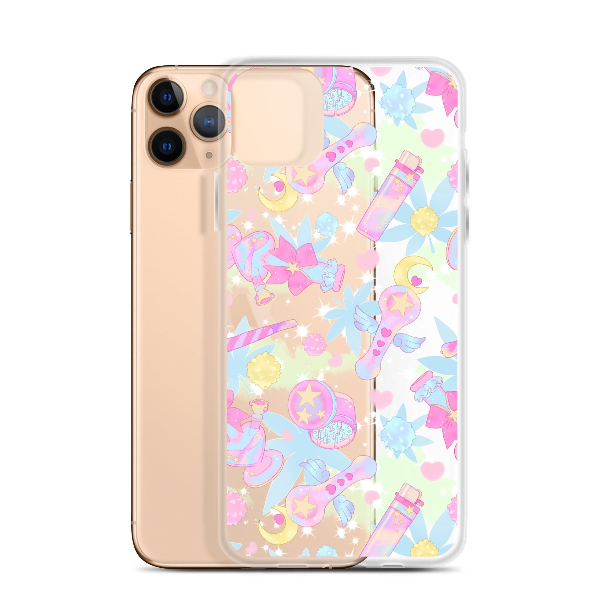 Stylish Indica Magica iPhone® Clear Case offering protection from scratches and dirt with a flexible, see-through design.