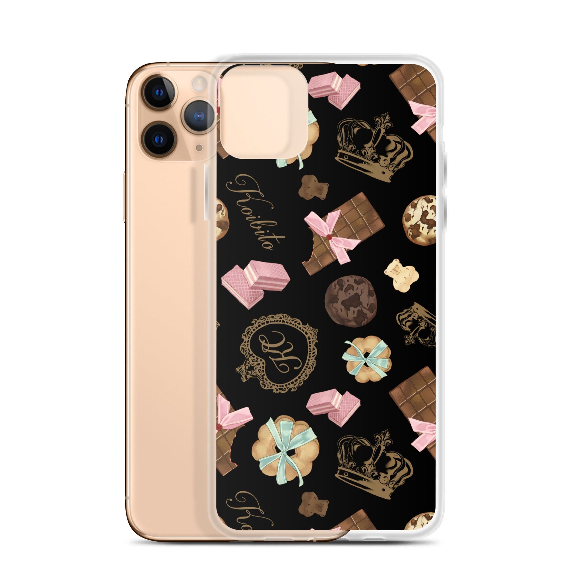 Stylish Royal Cookie iPhone® Clear Case features a solid back, flexible sides, and protects against daily wear.