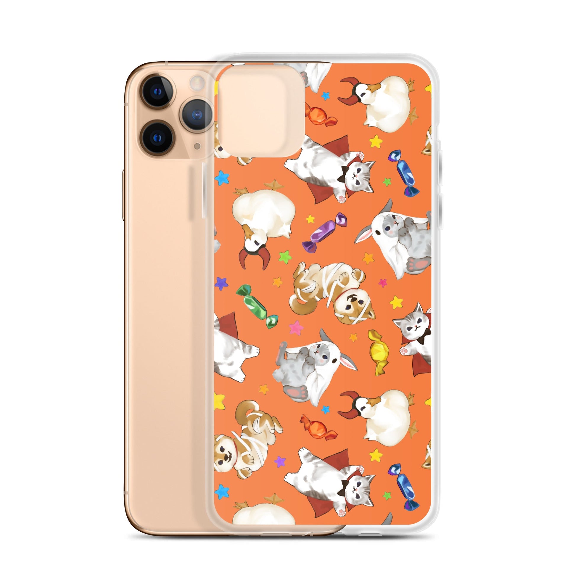 Sleek Trick or Treaters iPhone® Clear Case offers protection from scratches and dirt with a fun design for your phone.