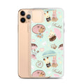 Parasol Bunny iPhone® Clear Case features cute bunnies under umbrellas, offering stylish protection for your device.