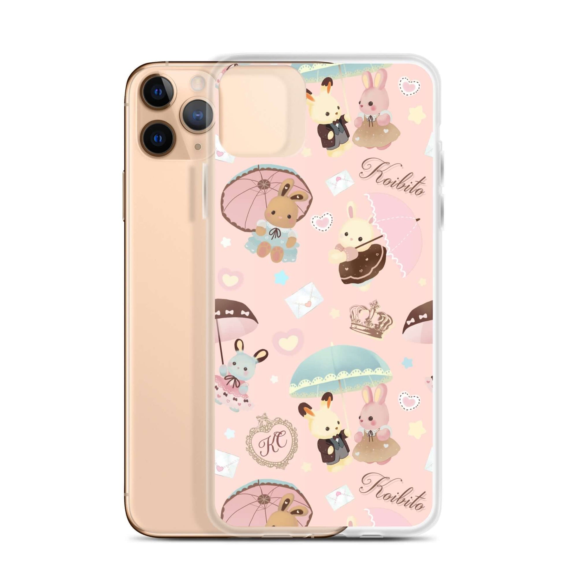 Sleek Parasol Bunny iPhone® Clear Case featuring adorable bunny designs, perfect for protection and style.